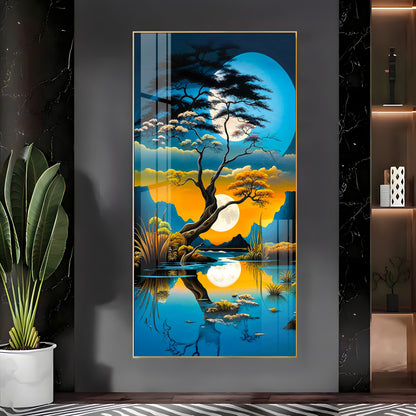 Sunset Serenity Premium Acrylic Vertical Wall Art