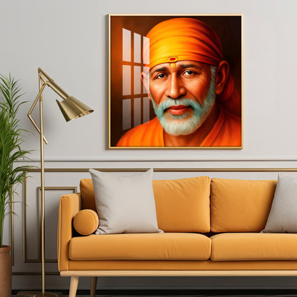 Shridi Sai Baba Premium Acrylic Square Wall Art