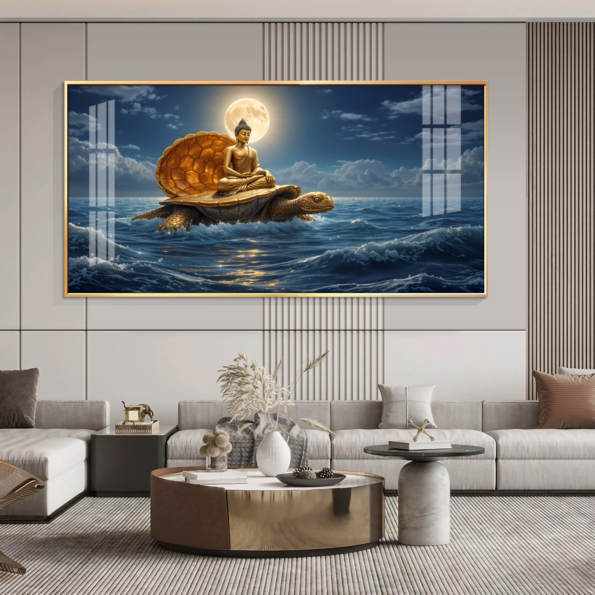 Budda Ocean Embrace Premium Acrylic Horizontal Wall Art