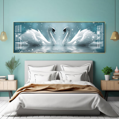 Loving Swans Premium Acrylic Horizontal Wall Art