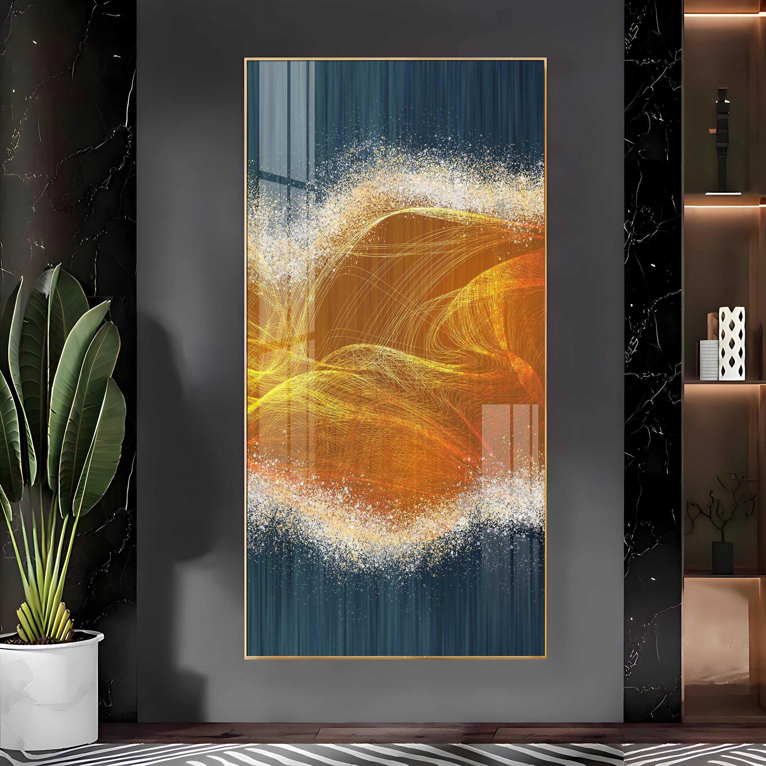 Poetic Waves Premium Acrylic Vertical Wall Art