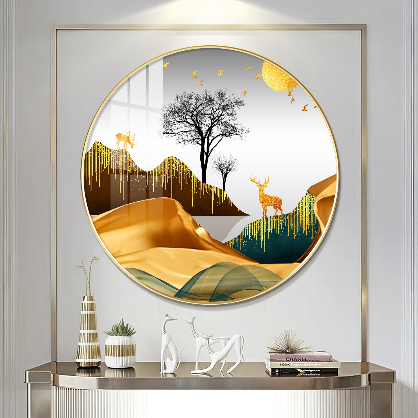 Forest Glade Premium Acrylic Round Wall Art