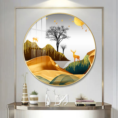 Forest Glade Premium Acrylic Round Wall Art
