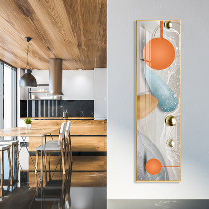 Illustration Geometric Modern Blocks Premium Acrylic Vertical Wall Art