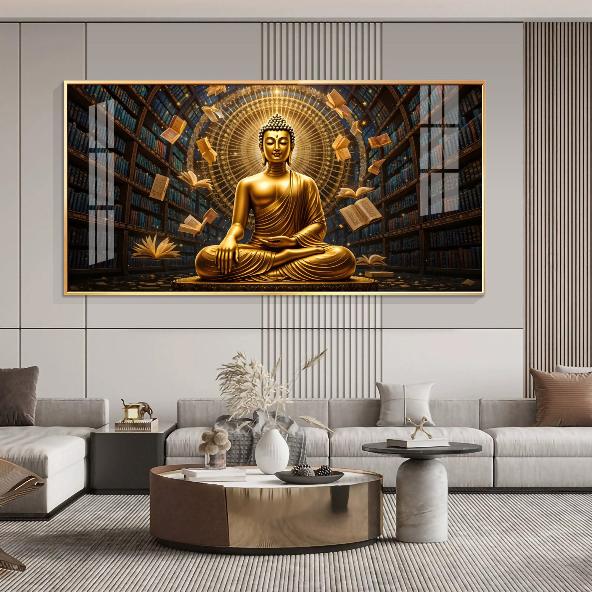 Cultured Buddha Masterpiece Premium Acrylic Horizontal Wall Art