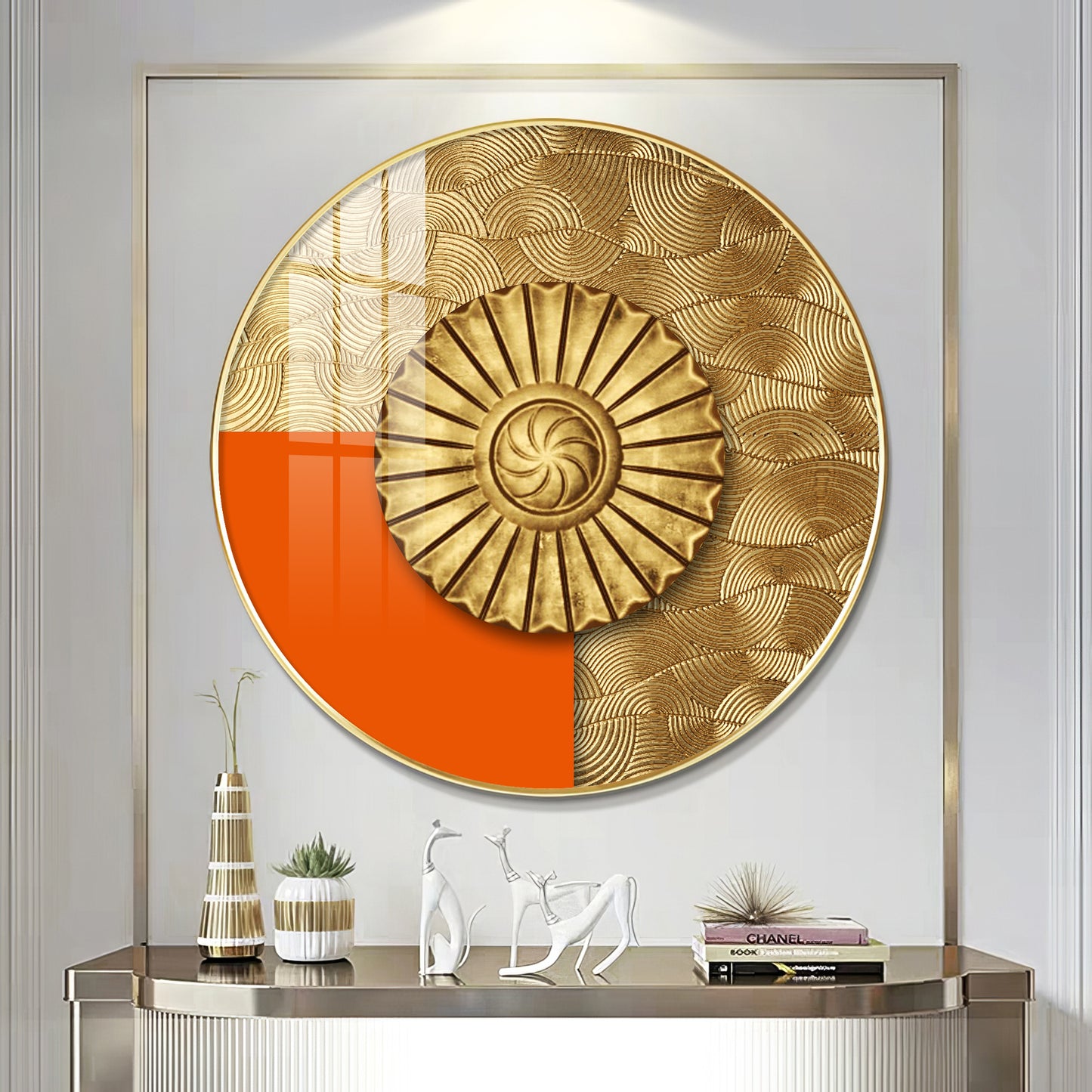 Luminous Dawn Premium Acrylic Round Wall Art