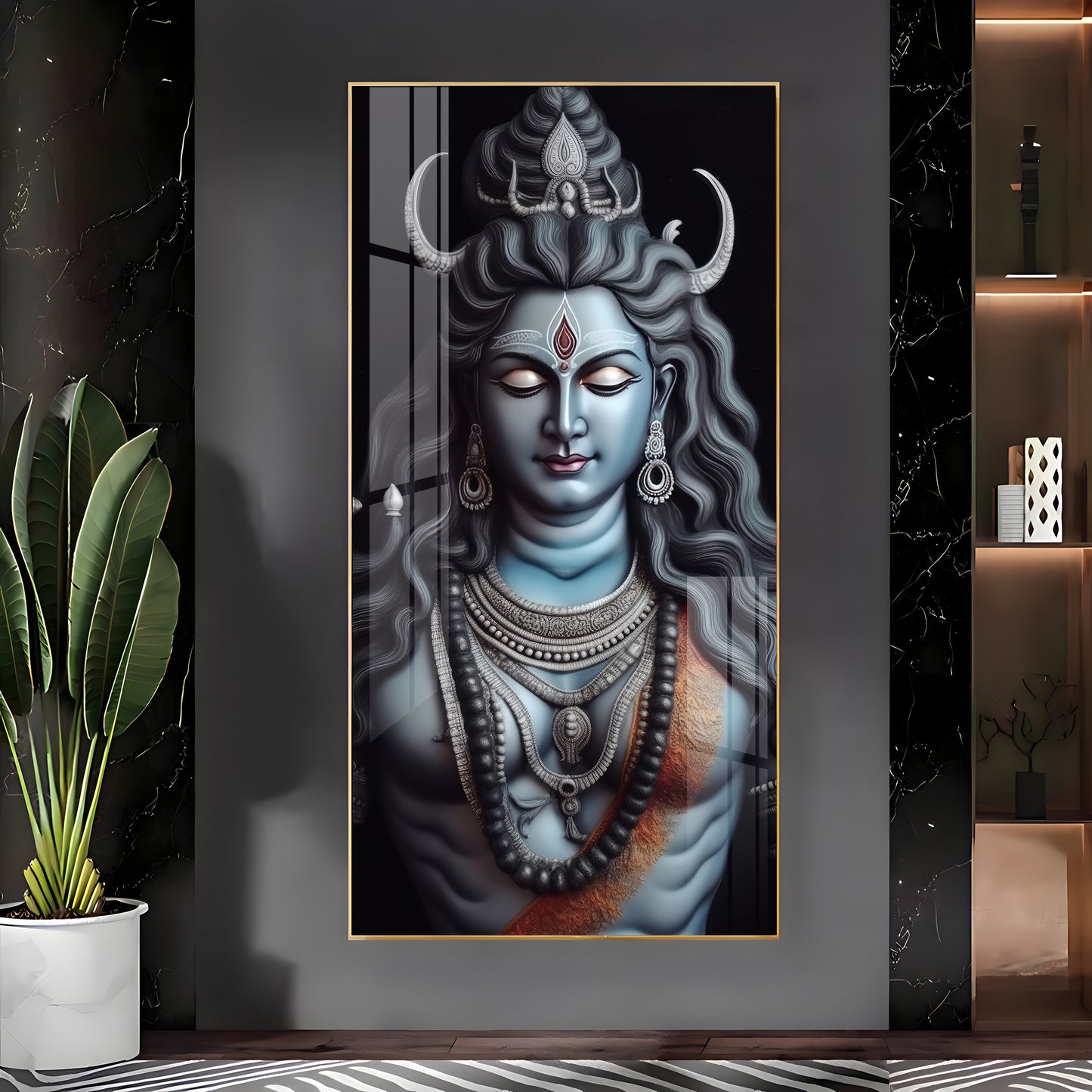 Shiv Shankar Premium Acrylic Vertical Wall Art