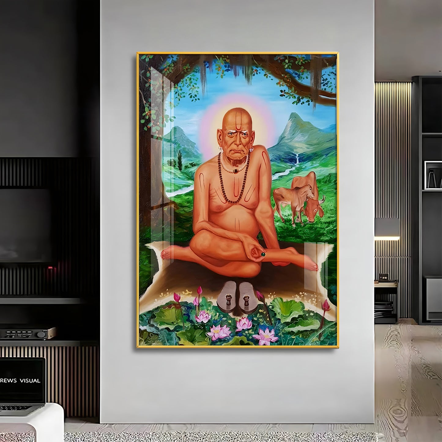 Elegance Of Shri Swami Samartha Premium Vertical Acrylic Wall Art