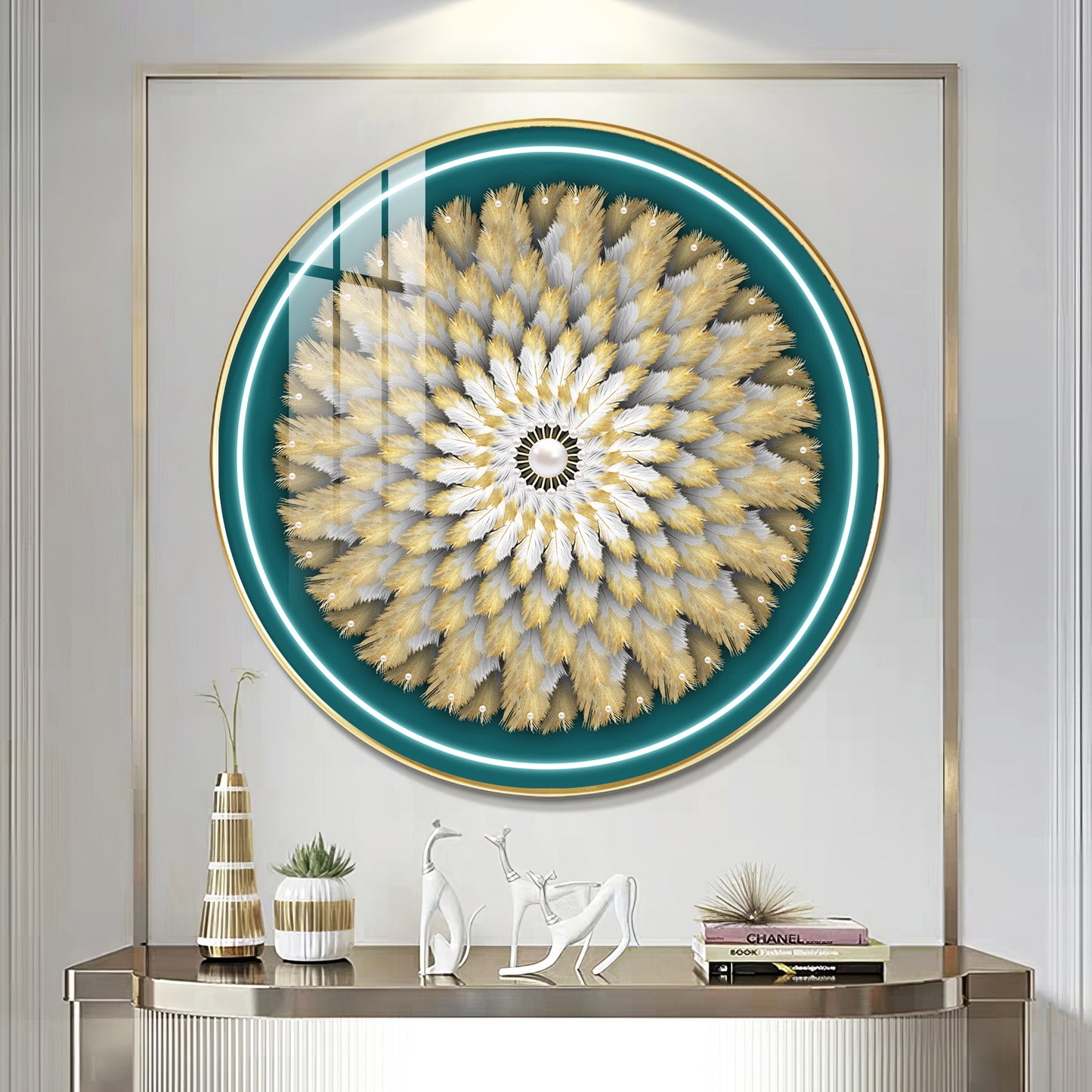 Majestic Whirl Premium Acrylic Round Wall Art
