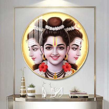 Gurudev Datt Premium Acrylic Round Wall Art