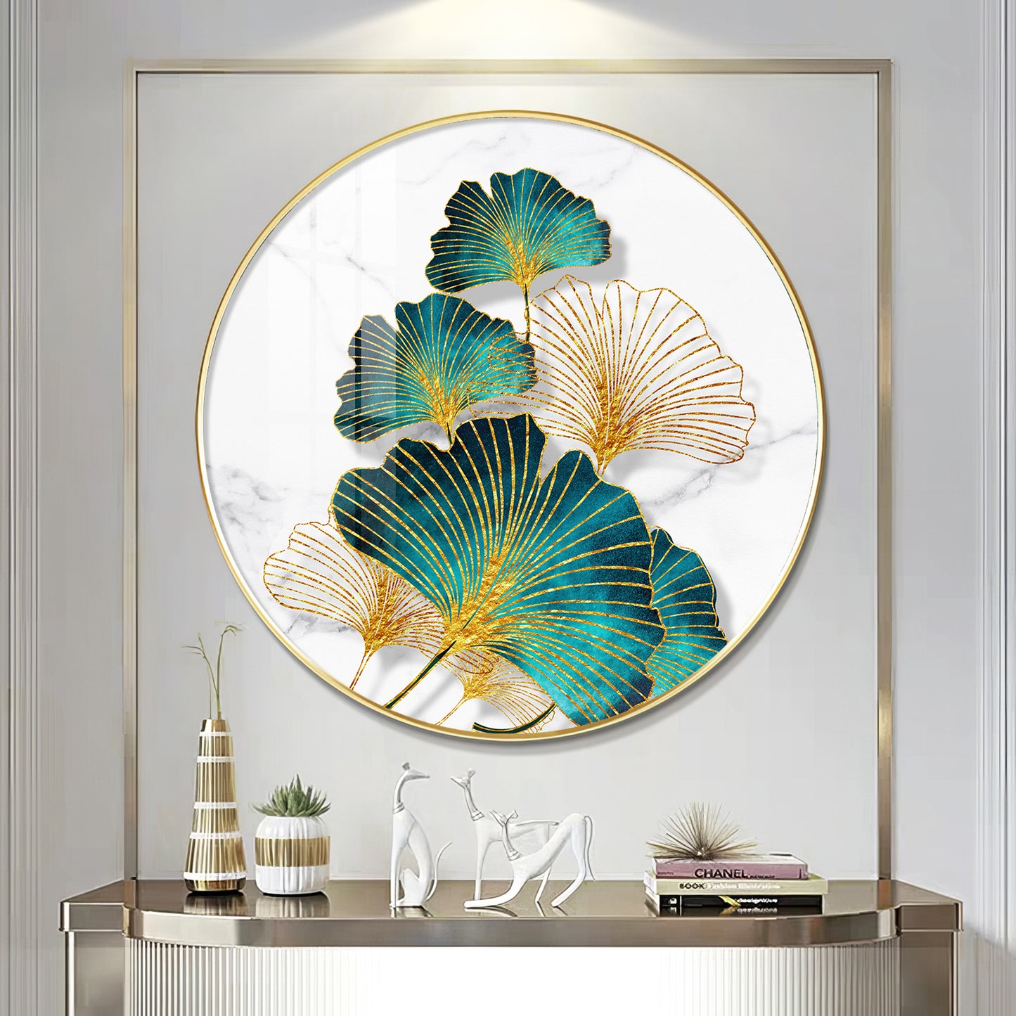 Emerland Petal Art Premium Acrylic Round Wall Art