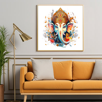 Vighanharta Ganesh Premium Acrylic Square Wall Art