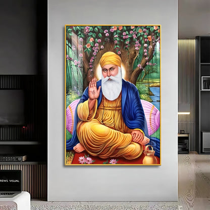 Meditative Guru Ji Premium Vertical Acrylic Wall Art