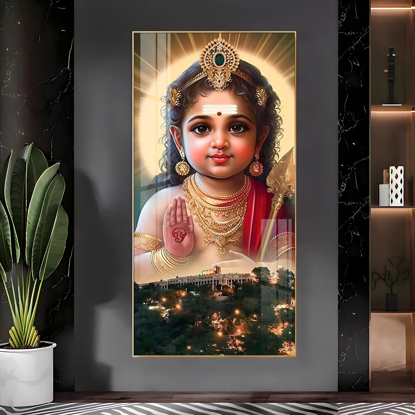 Lord Muruga Premium Acrylic Vertical Wall Art