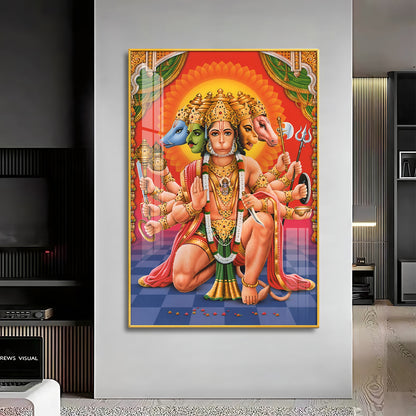 Hanuman Wisdom's Emissary Premium Vertical Acrylic Wall Art