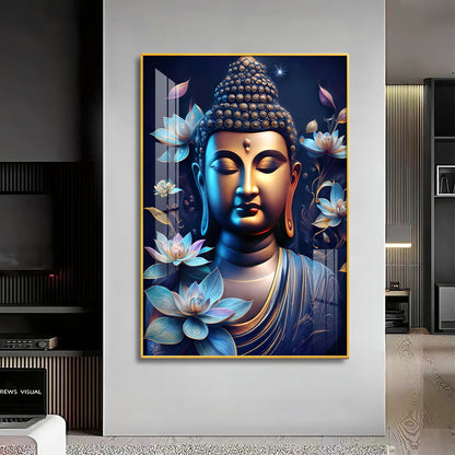 Modern Buddha Premium Acrylic Vertical Wall Art