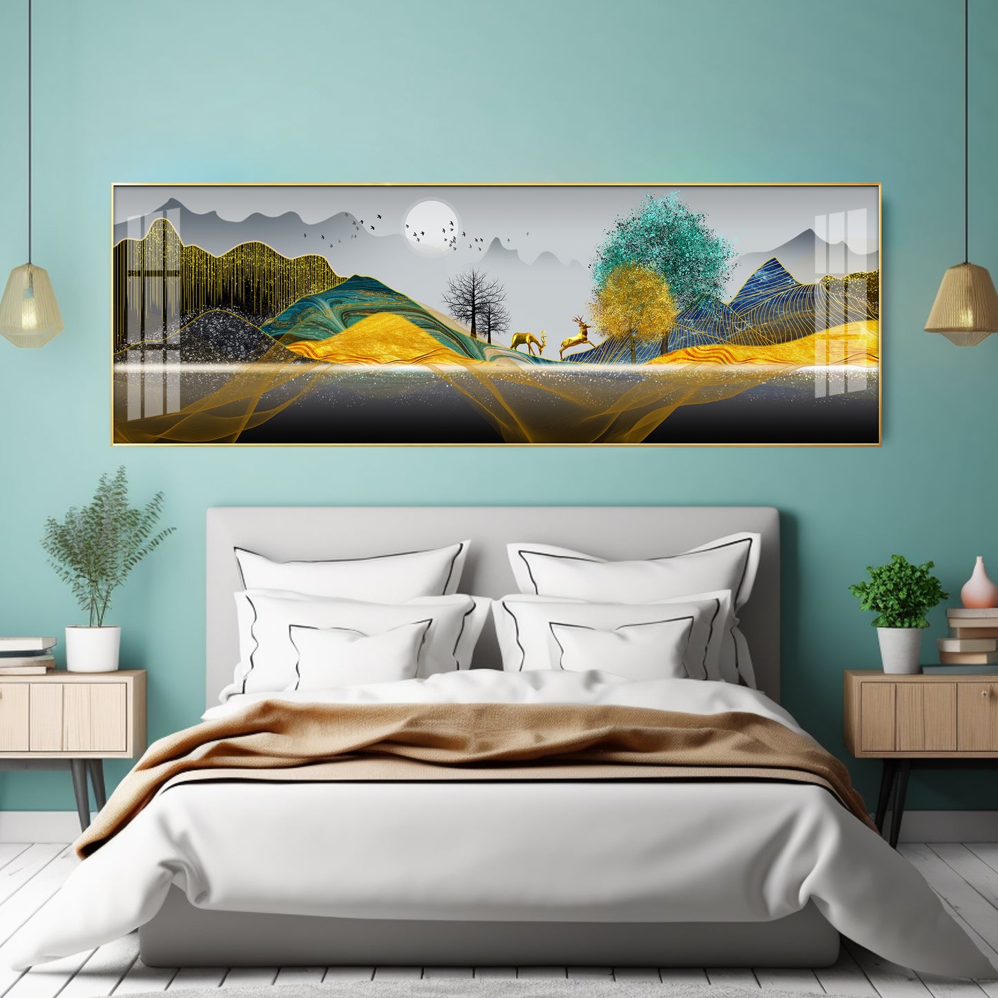 The Dawn at Forest Premium Acrylic Horizontal Wall Art