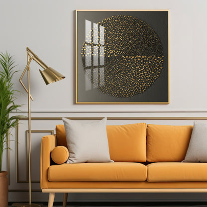 Gold Textured Premium Acrylic Square Wall Art