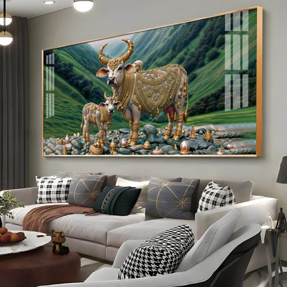 Mythological Cow Premium Acrylic Horizontal Wall Art