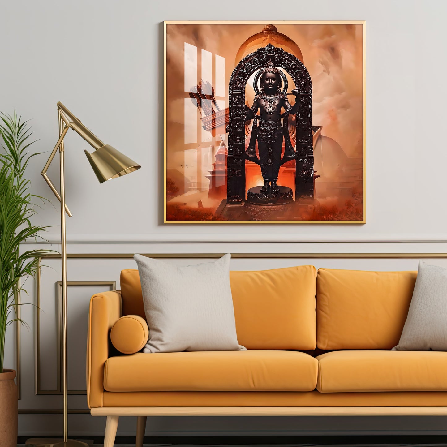 Ayodhya Ram Premium Acrylic Square Wall Art