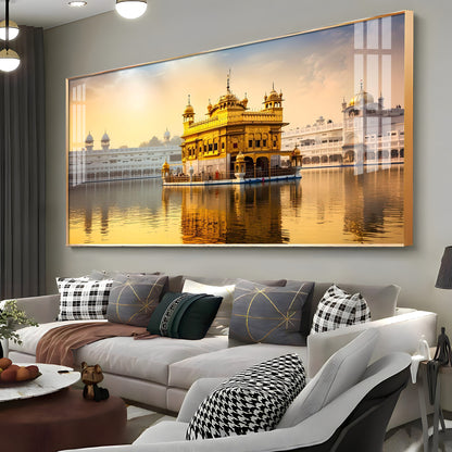 Golden Glory Premium Acrylic Horizontal Wall Art