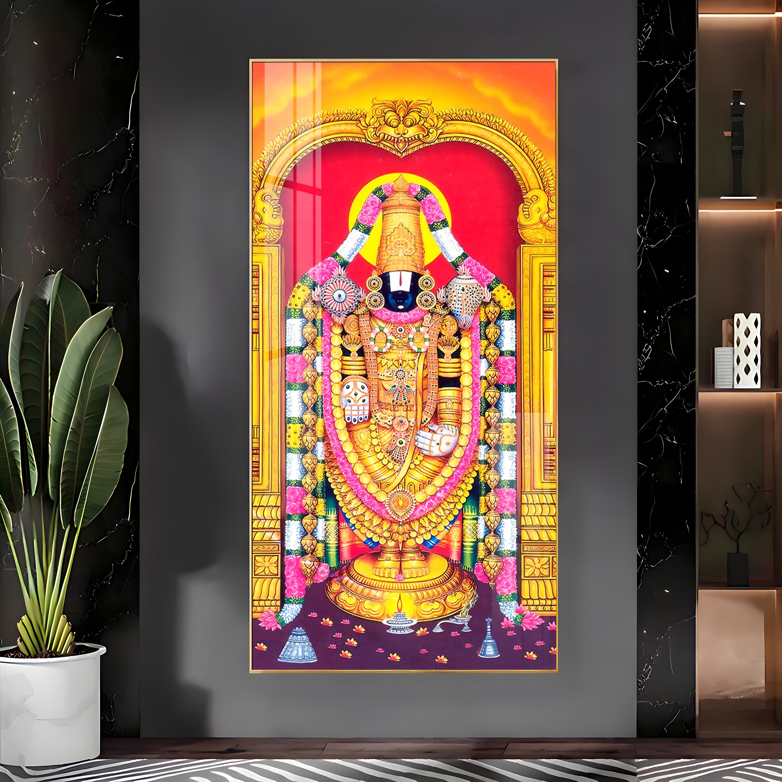 Tirupati Balaji Premium Acrylic Vertical Wall Art