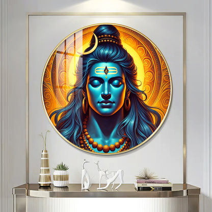 Supreme Soul Shiva Premium Acrylic Round Wall Art