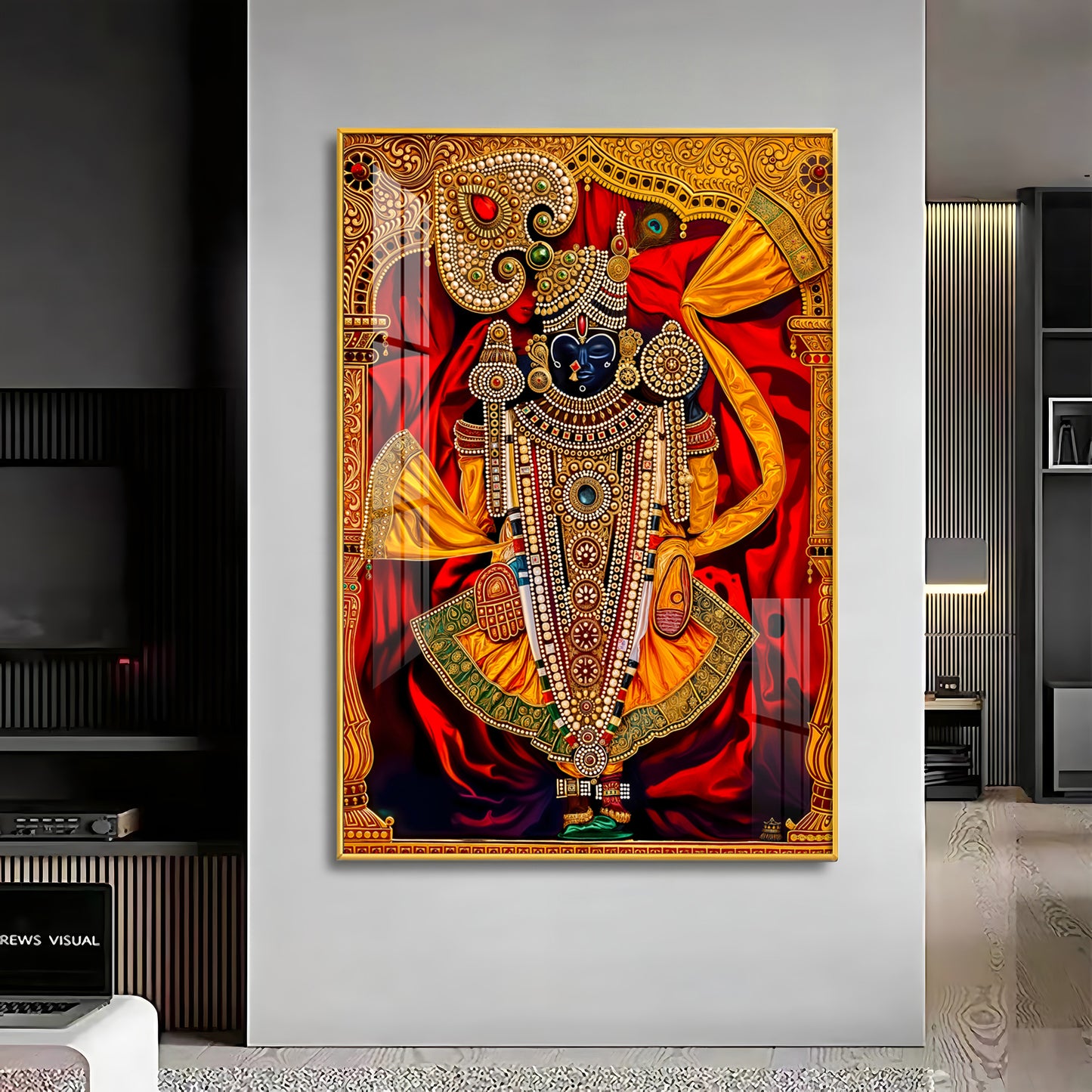 Dwarkadhish Premium Acrylic Vertical Wall Art