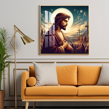 Jesus Christ Premium Acrylic Square Wall Art