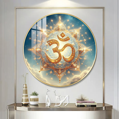 Om Incarnation Premium Acrylic Round Wall Art