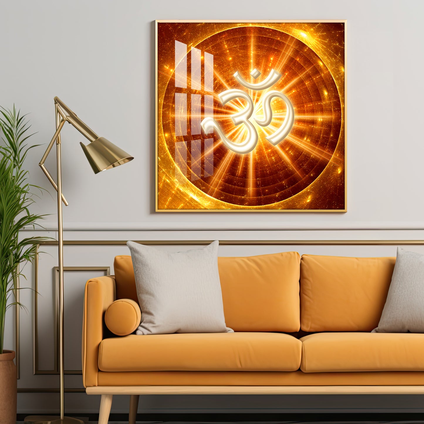 Spiritual Om Premium Acrylic Square Wall Art