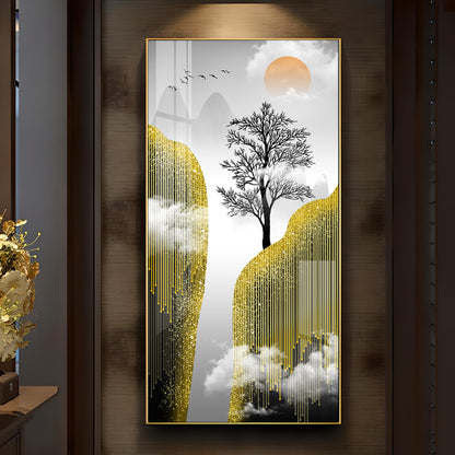 Jungle Scenery Luxury Crystal Wall Art