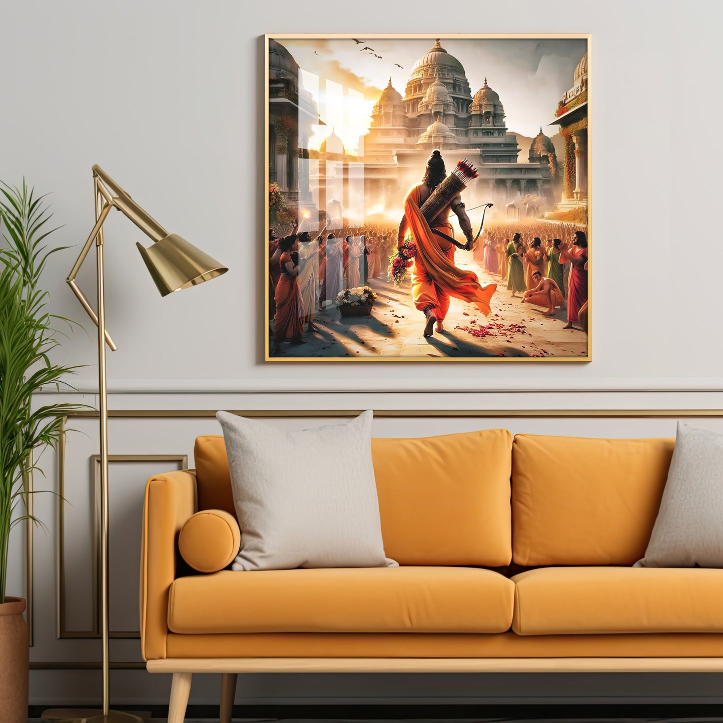 Tale Of Ayodhya Premium Acrylic Square Wall Art