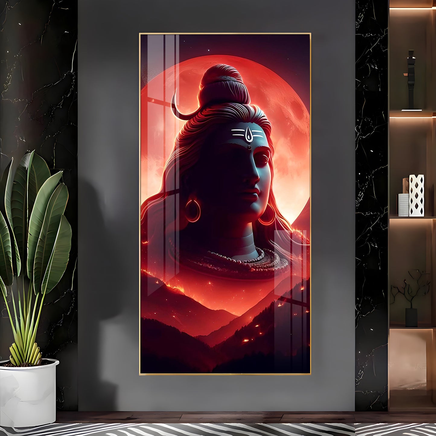 Adiyogi Premium Acrylic Vertical Wall Art