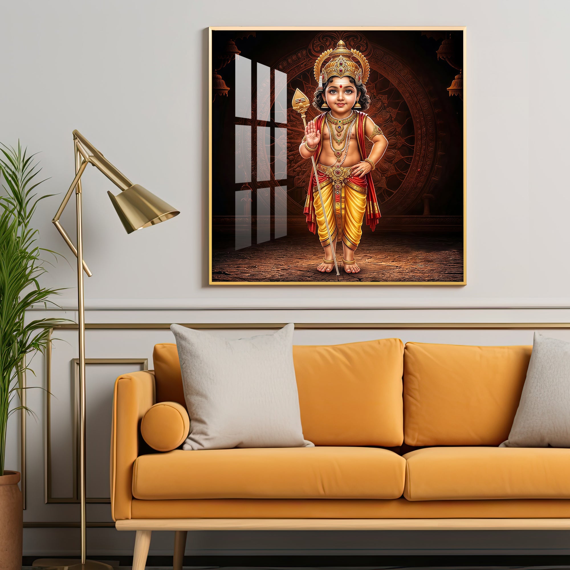 Bhagwan Murugan Ji Premium Acrylic Square Wall Art
