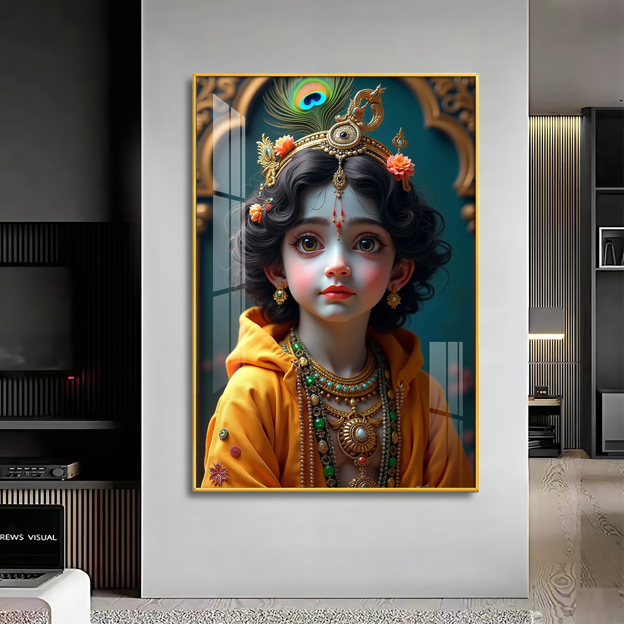 Krishna's Infinite Presence Premium Acrylic Wall Art