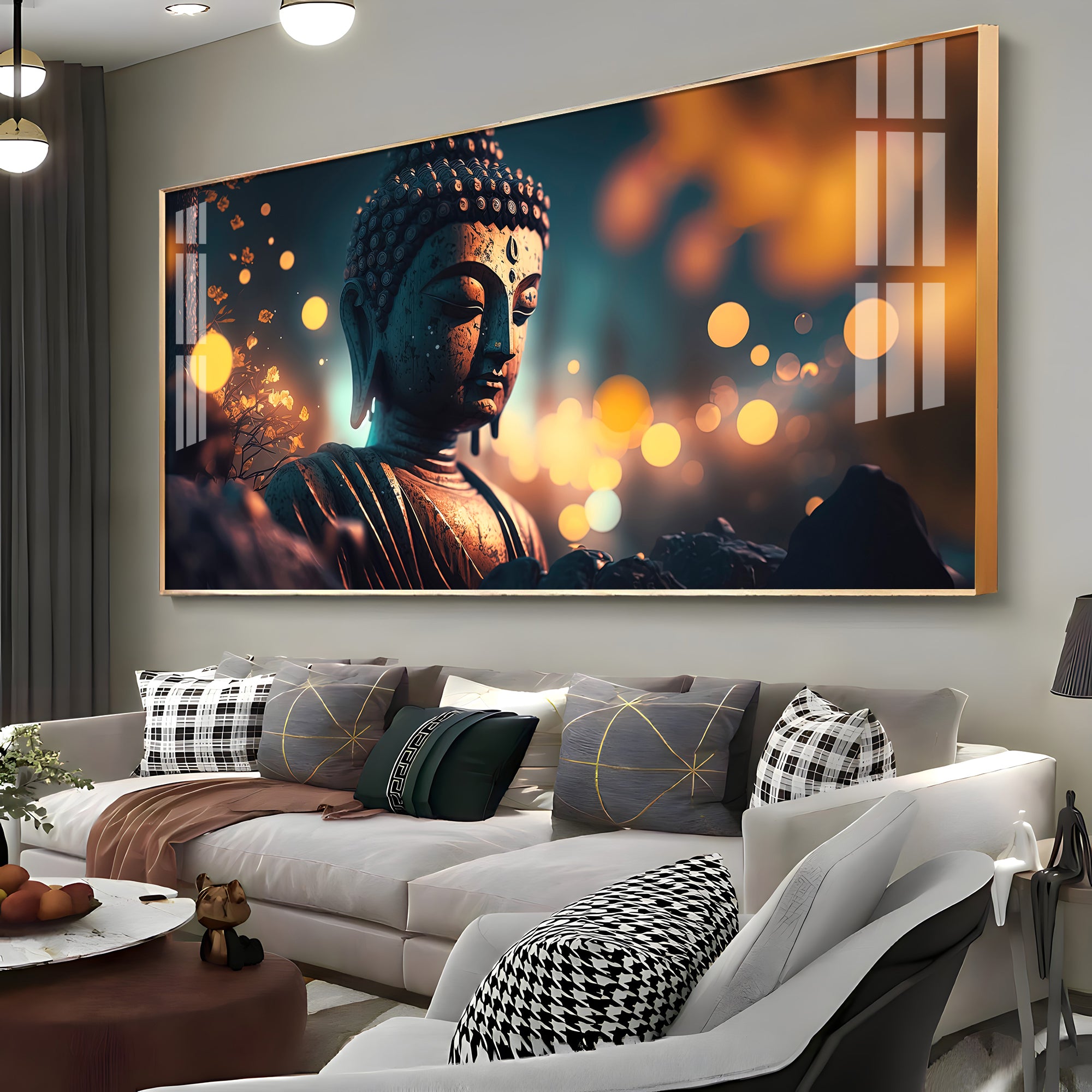 Mulling Over Buddha Premium Acrylic Horizontal Wall Art