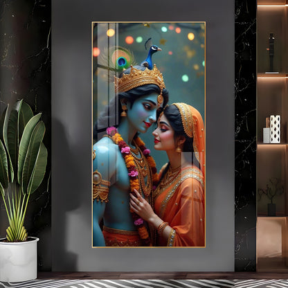 Radha Krishna Togetherness Premium Acrylic Wall Art