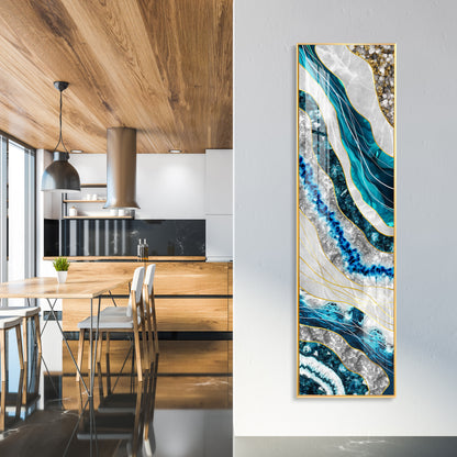 Modern Waves Premium Acrylic Vertical Wall Art