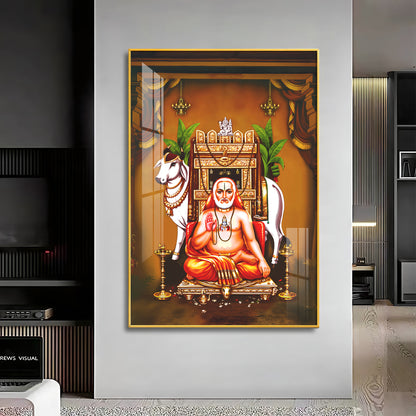 Sri Raghavendra Swamy Premium Acrylic Vertical Wall Art
