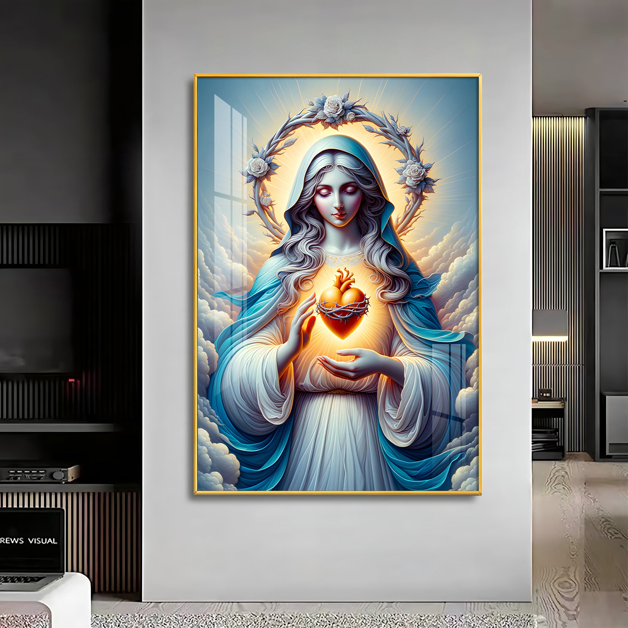 Divine Maternal Love Premium Acrylic Vertical Wall Art