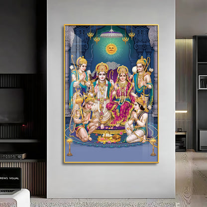 Ram Parivar Premium Acrylic Vertical Wall Art