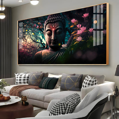 Calm Buddha Premium Acrylic Horizontal Wall Art