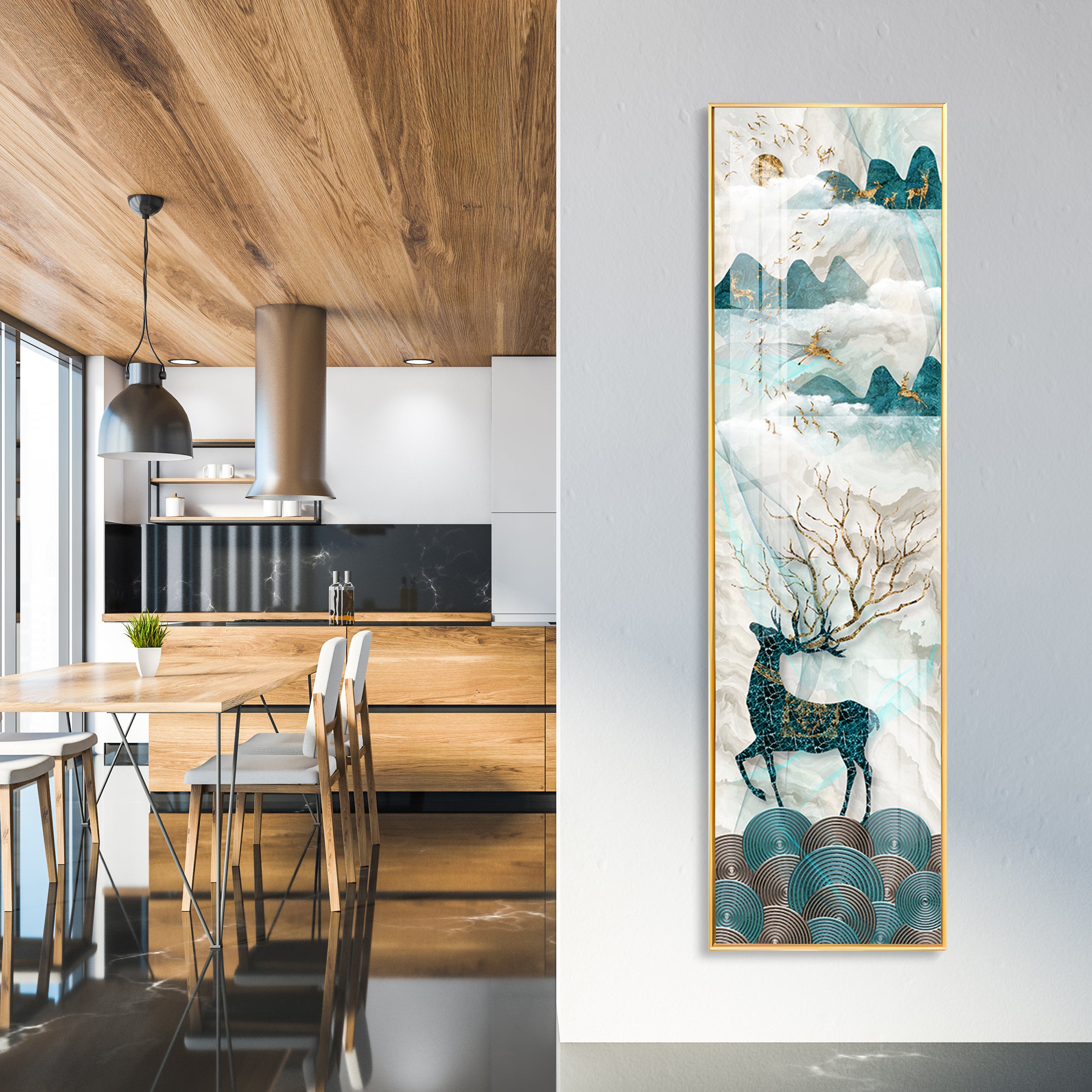 The Lucky Deer Premium Acrylic Vertical Wall Art