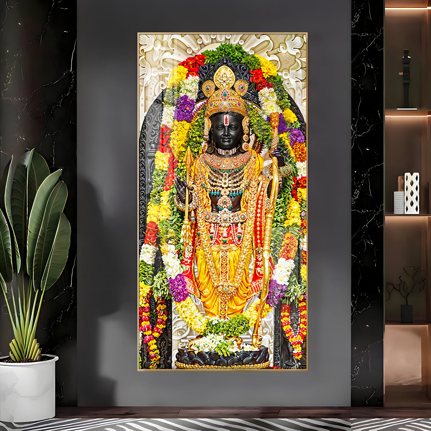 Lord Rama Portray Premium Vertical Wall Art