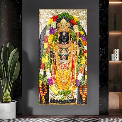 Lord Rama Portray Premium Vertical Wall Art