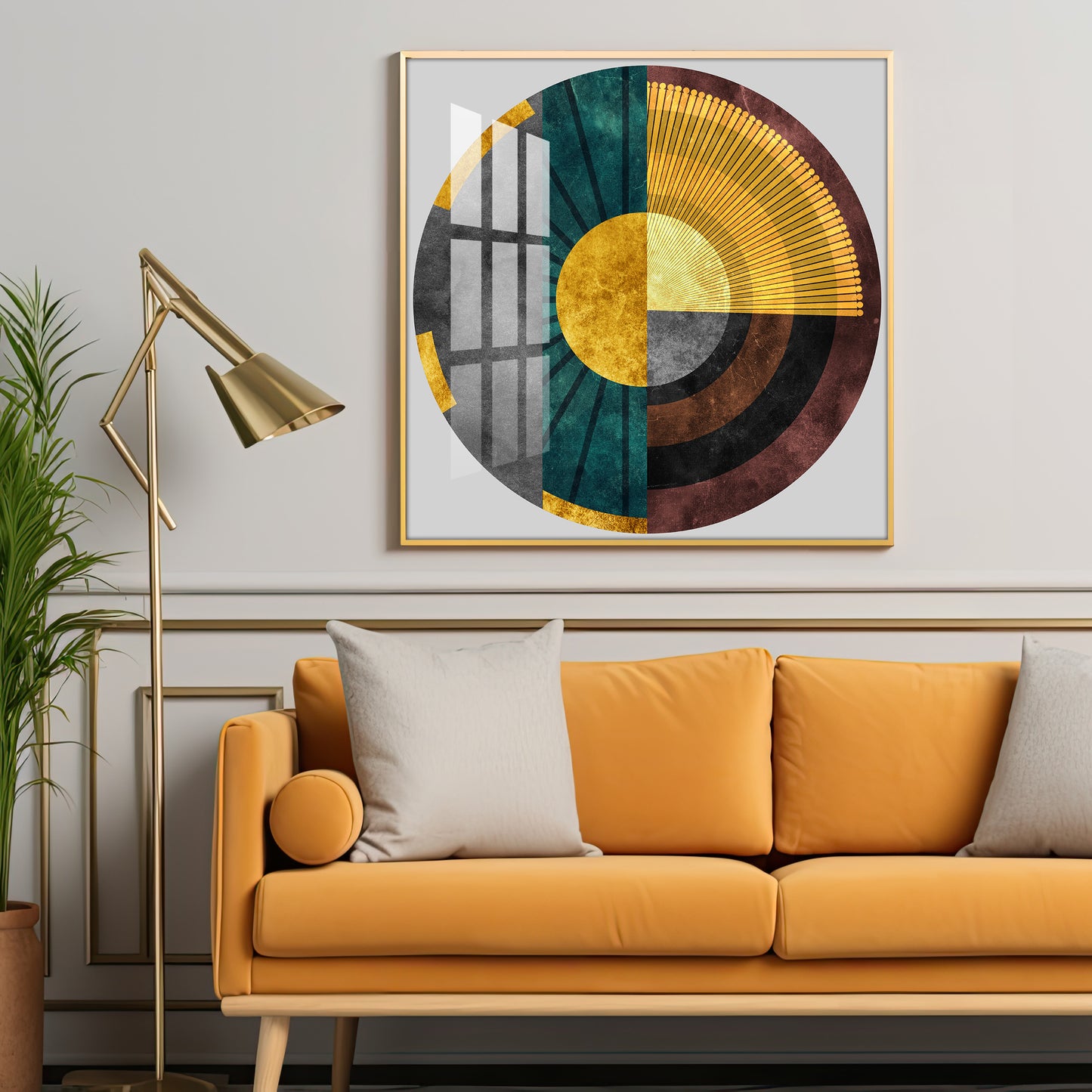 Circular Artistry Premium Acrylic Square Wall Art