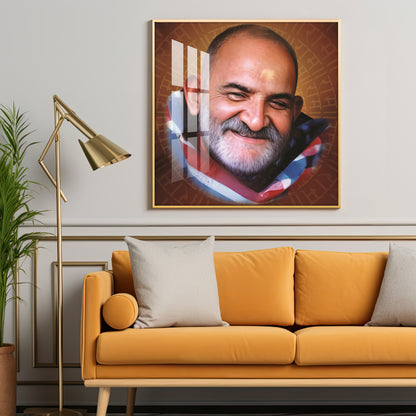 Neem Karoli Baba Premium Acrylic Square Wall Art