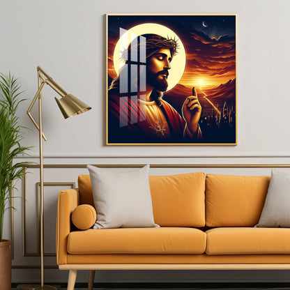 Lord Jesus Christ Premium Acrylic Square Wall Art