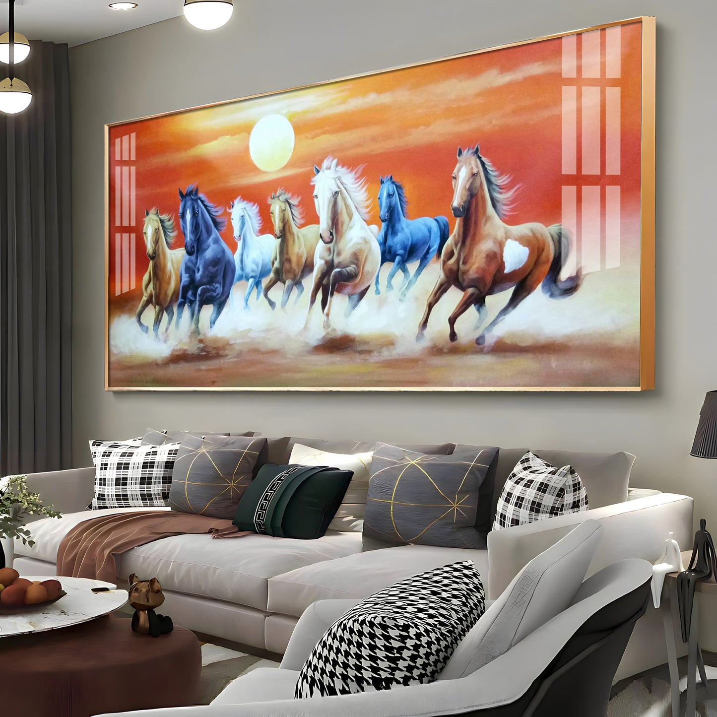 Energetic Horses Premium Acrylic Horizontal Wall Art